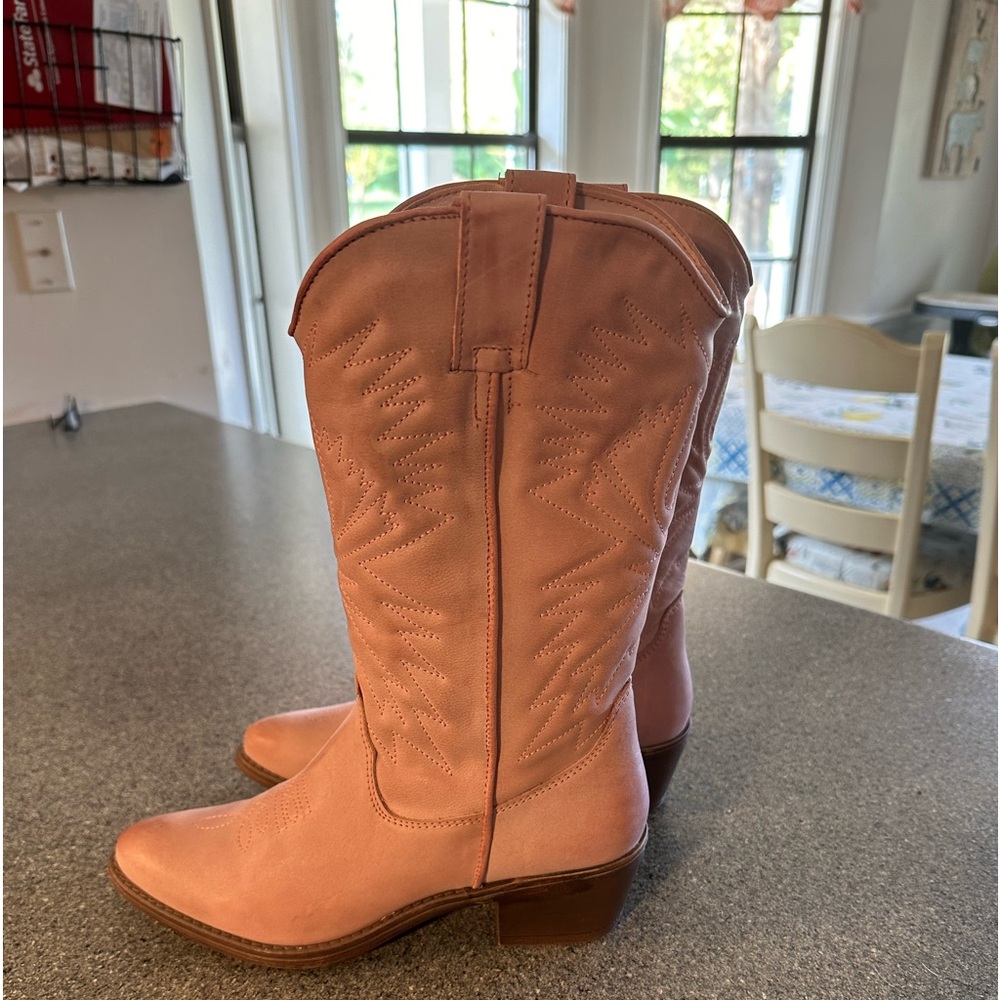 Pink cowboy boots